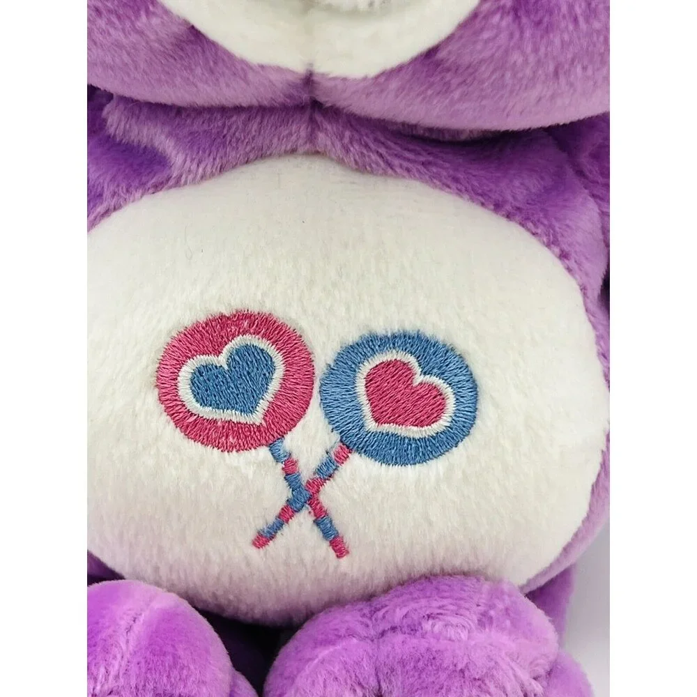 Care Bears Share Bear Play Along Plush Purple Lollipops 9‎ inch Stuffed Animal